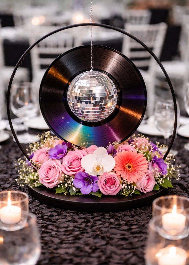 vinyl record centerpiece